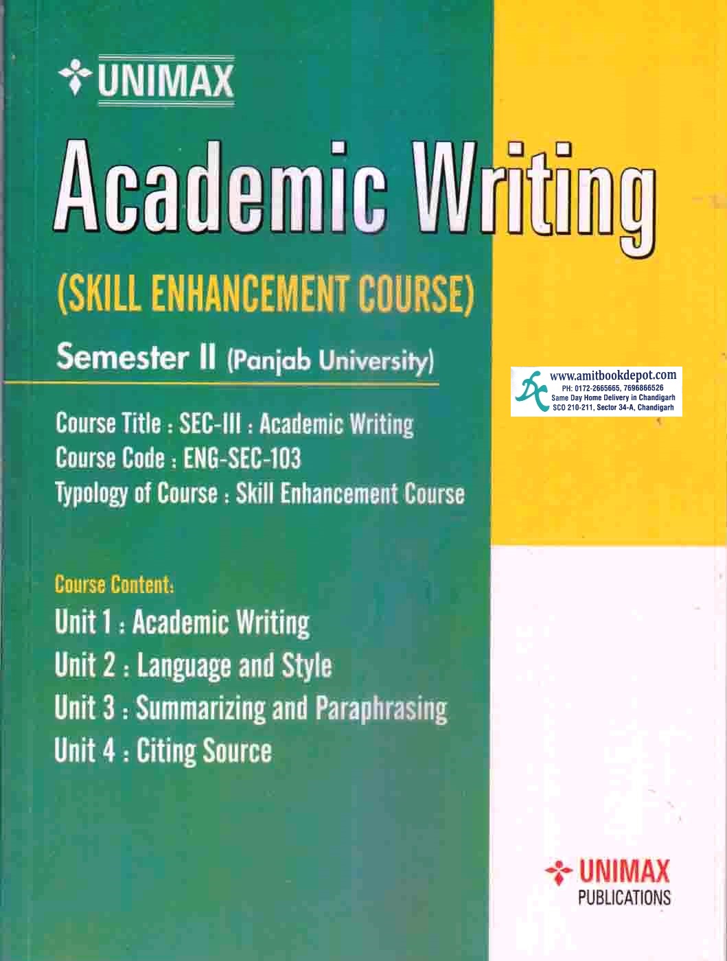 Unimax Academic Writing SEC Semester 2 Panjab University Chandigarh