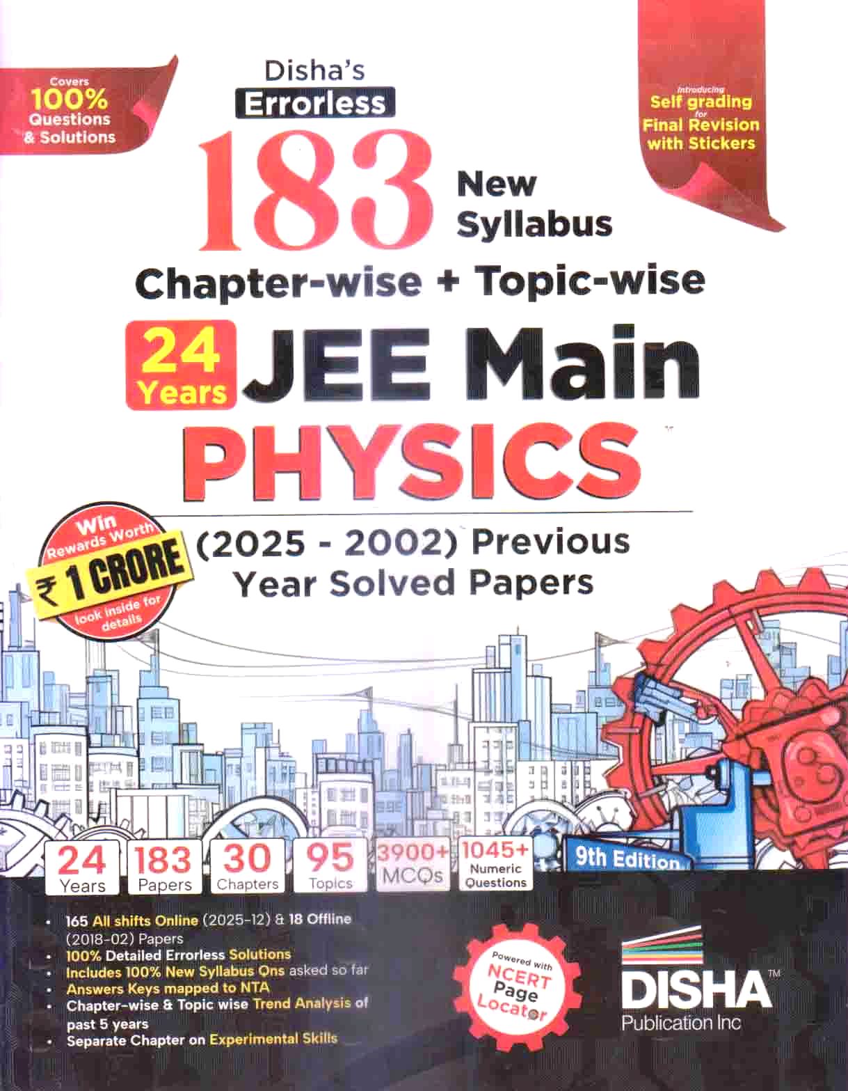 Disha 183 JEE Main Physics Online and Offline Solved Papers chapter wise and topic wise