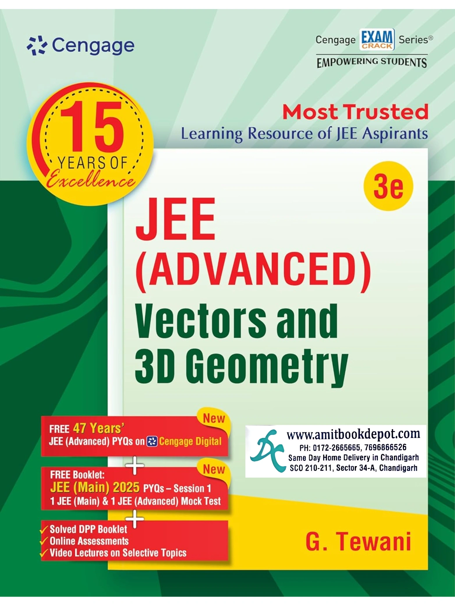 Cengage Vectors and 3D Geometry for JEE (Advanced) 3rd Edition 2025