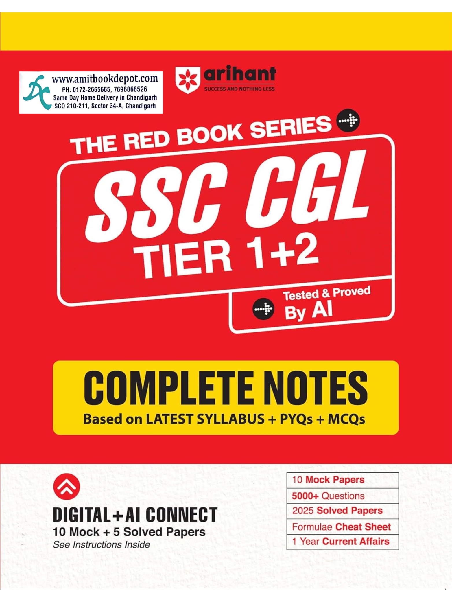 Arihant SSC CGL Tier 1+2 Tested & Proved By AI, Complete Notes
