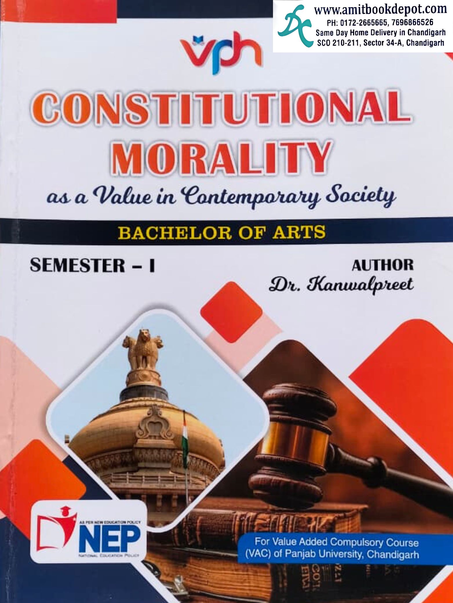 VOHRA CONSTITUTIONAL MORALITY For BA Sem 1st PU Chandigarh