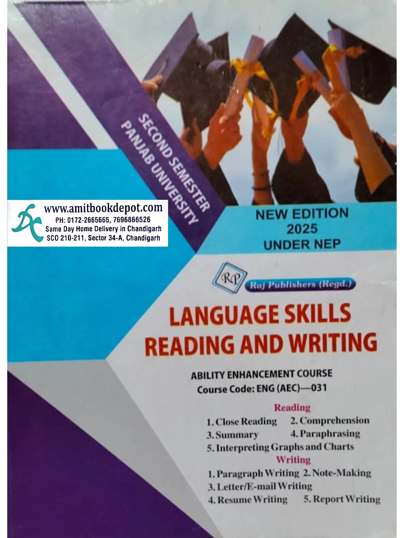 RAJ LANGUAGE SKILLS READING AND WRITING BA/BBA/BCOM 2ND SEMESTER PU CHANDIGARH