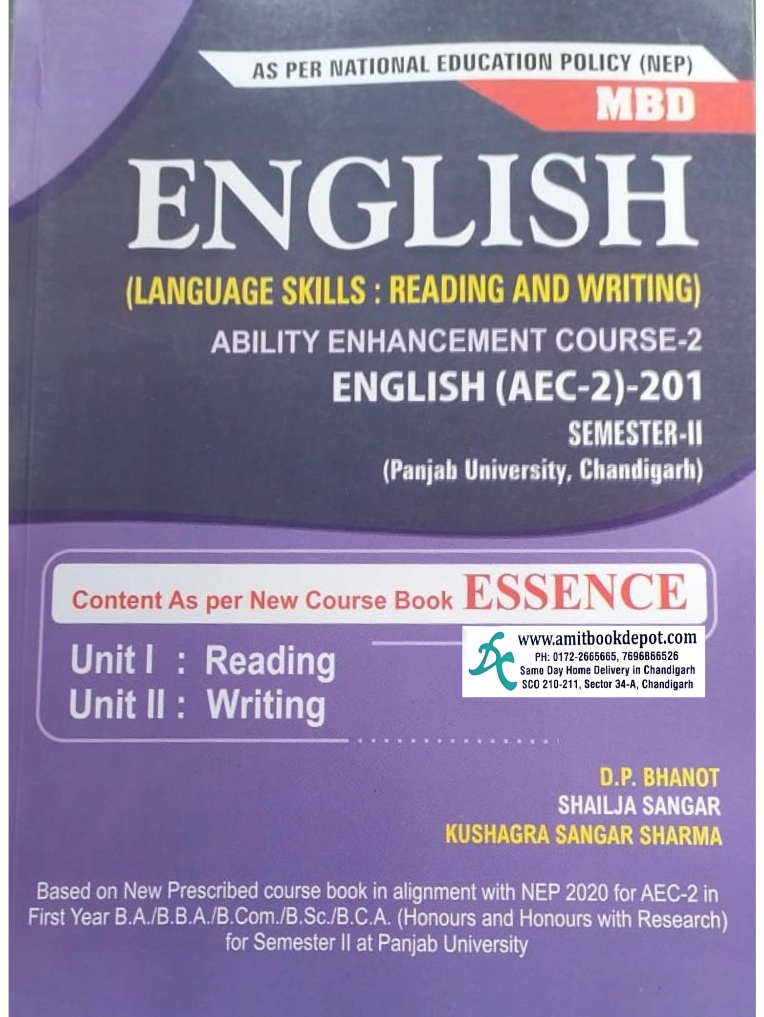 MBD English Ability Enhancement Course (ACE-II) Semester -II B.A/B.Sc/B.com/B.B.A/B.C.A Part-1 Panjab University Chandigarh