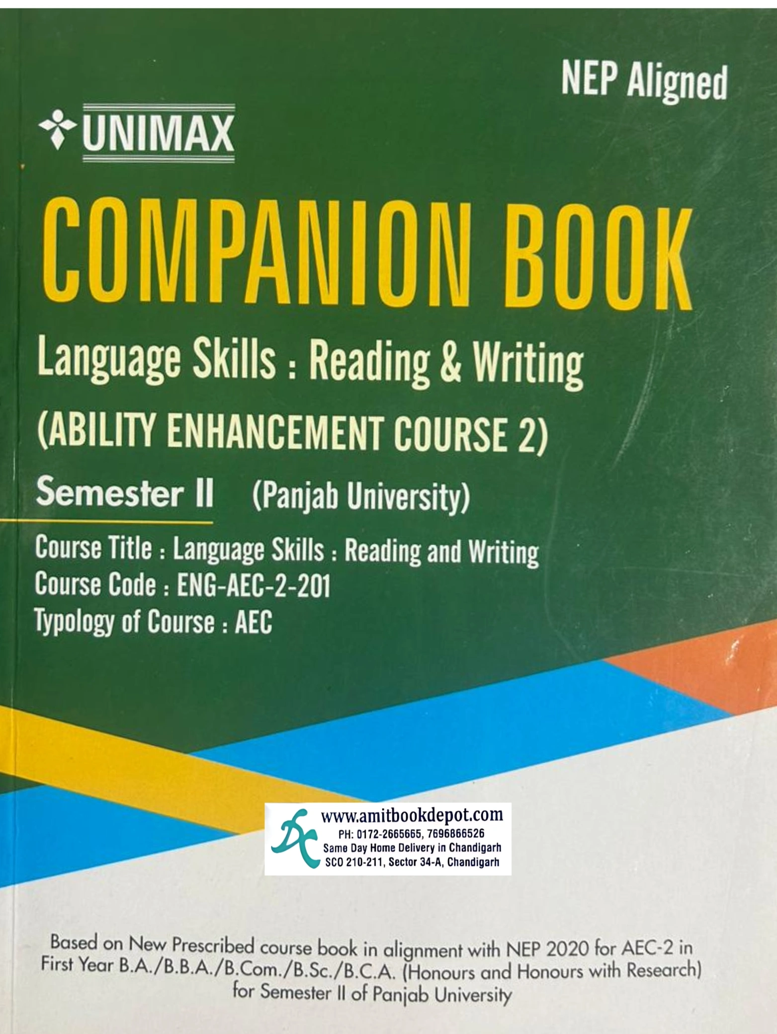 Unimax Companion Book Language Skills : Rreading and Writing BA/BBA/BCOM/BCA/BSC Semester - II Panjab University Chandigarh