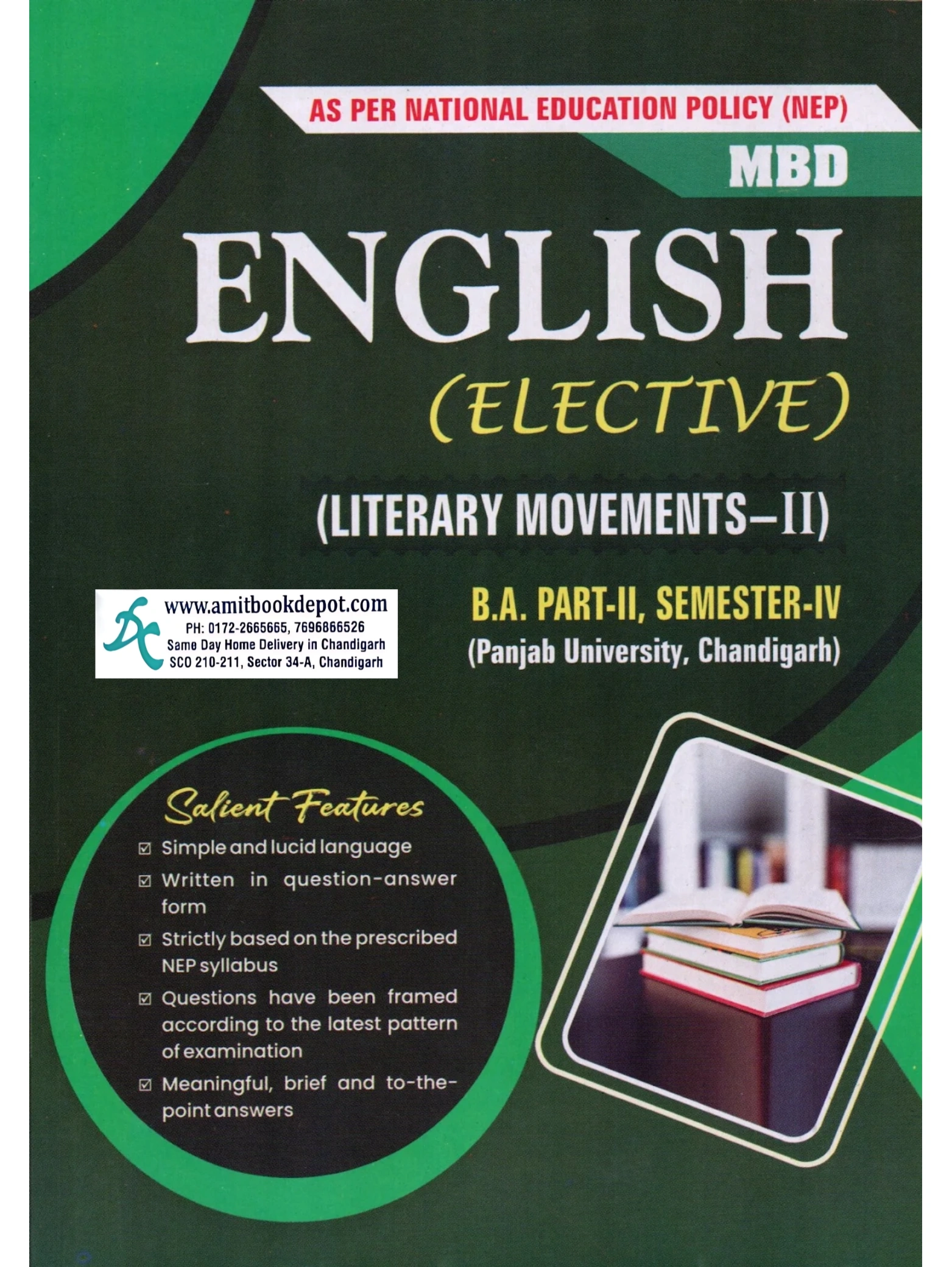 MBD English (Elective) (Literary Movements - II) For B.A. Part - II, 4th Semeter Panjab University Chandigarh