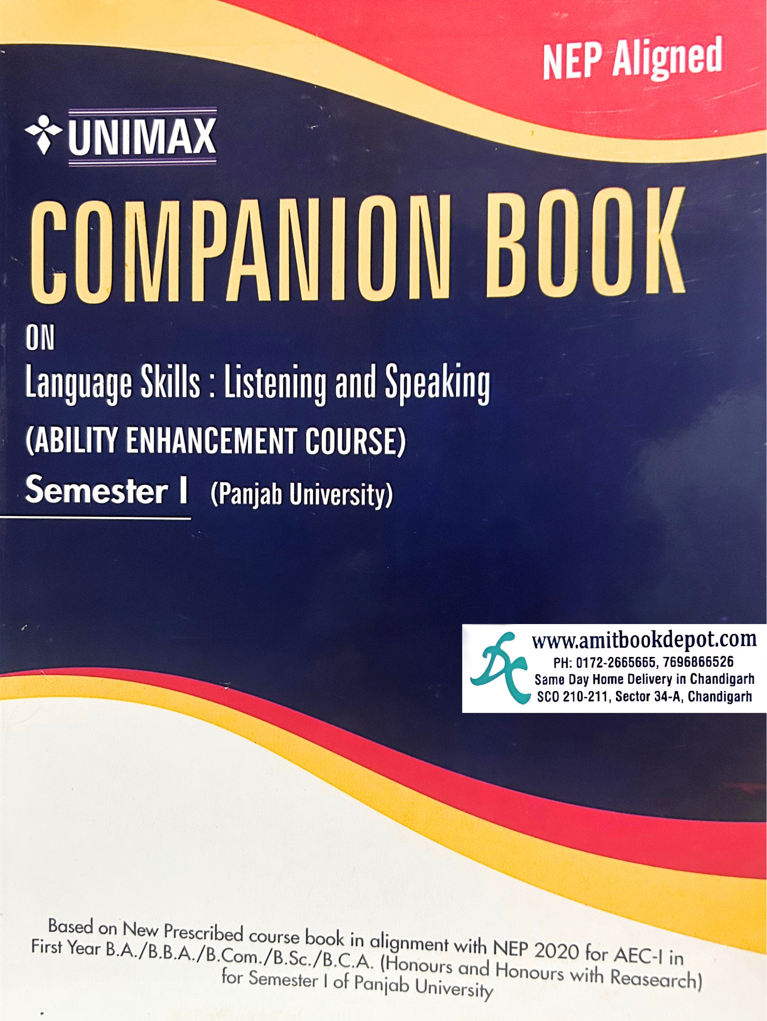 UNIMAX Companion Book on Language Skills : Listening and Speaking Sem 1st PU chandigarh