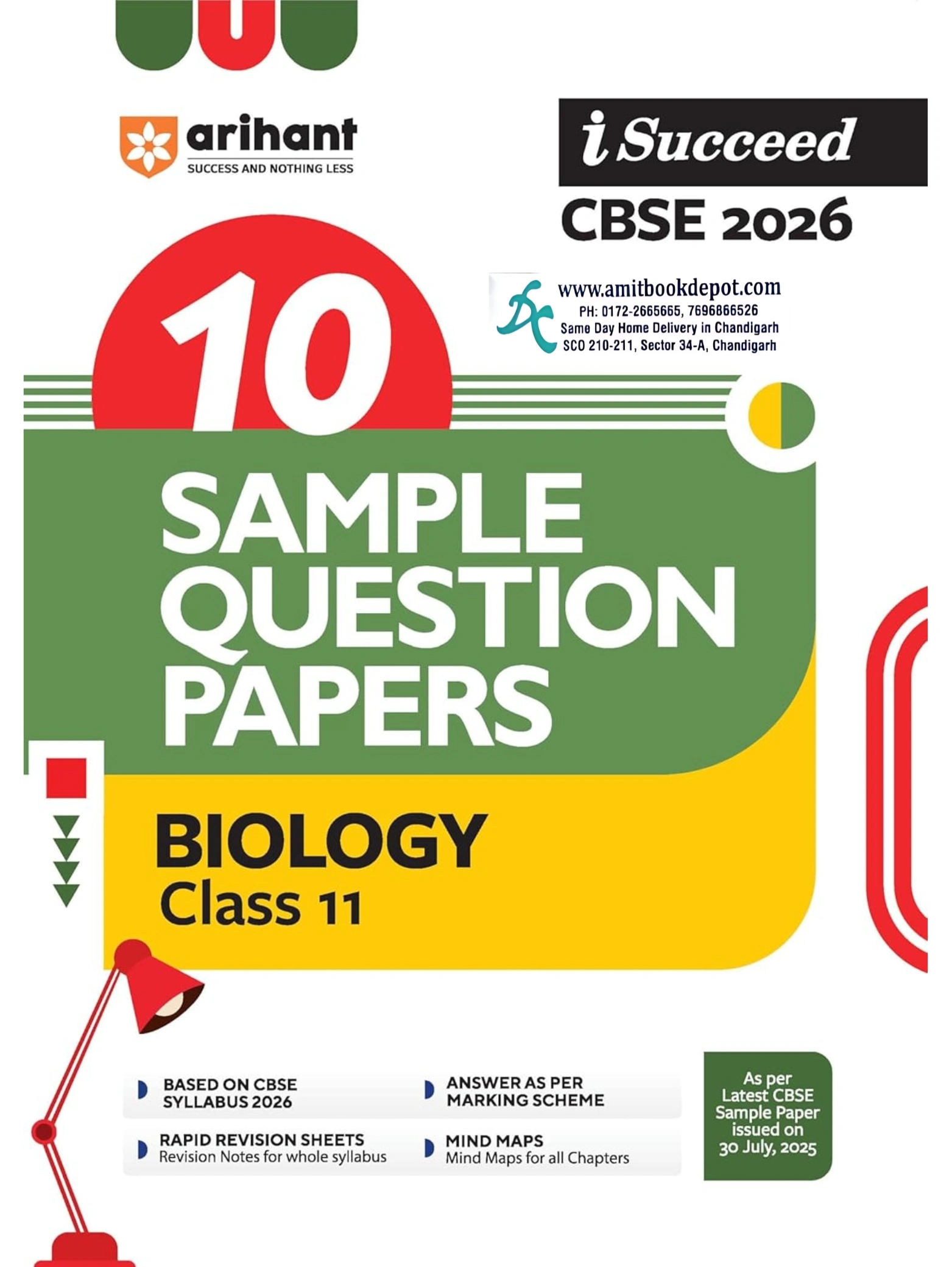 Arihant i Succeed 10 Sample Question Papers Biology For Class 11 CBSE 2026