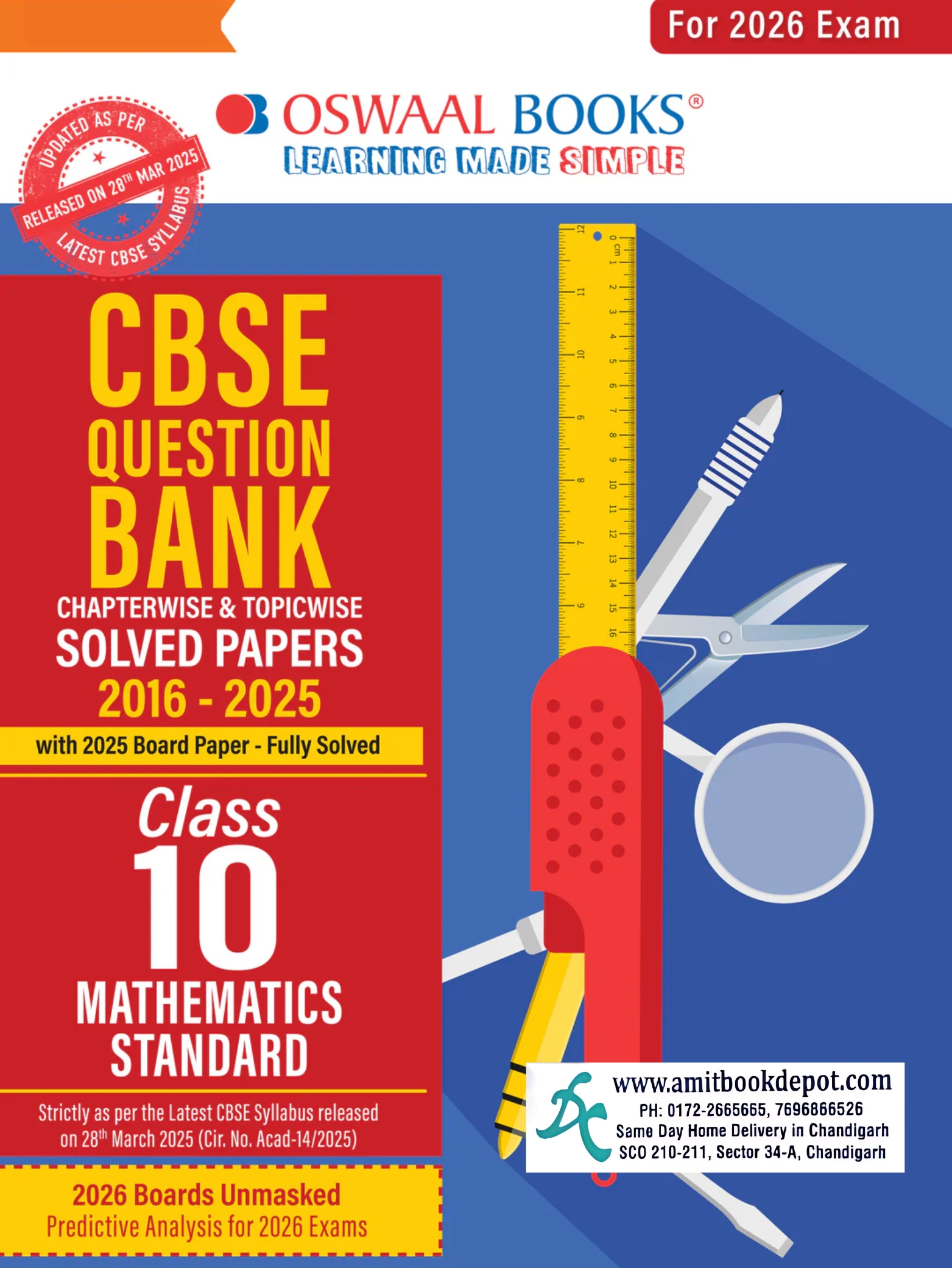 Oswaal CBSE Question Bank Matehmatics Standard for Class 10th