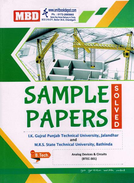 MBD Sample Papers Analog Devices and Circuits for BTech 3rd Sem PTU