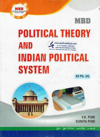 MBD Political Theory and Indian Political System for Class 12th PSEB (Hindi Medium)