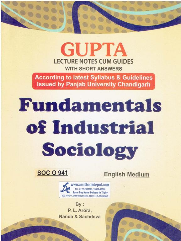 Fundamentals of Industrial Sociology for MA Sociology PU