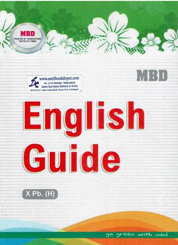 MBD English Guide for Class 10th PSEB (Hindi Medium)