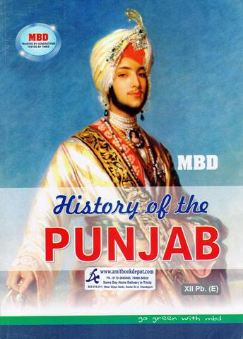 MBD History of The Punjab for Class 12th PSEB (English Medium)