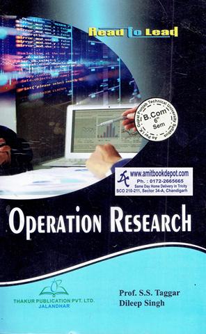 Operation Research BCom 6th Sem PTU