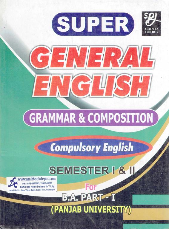 Super General English Grammar and Composition BA 1st and 2nd Sem PU