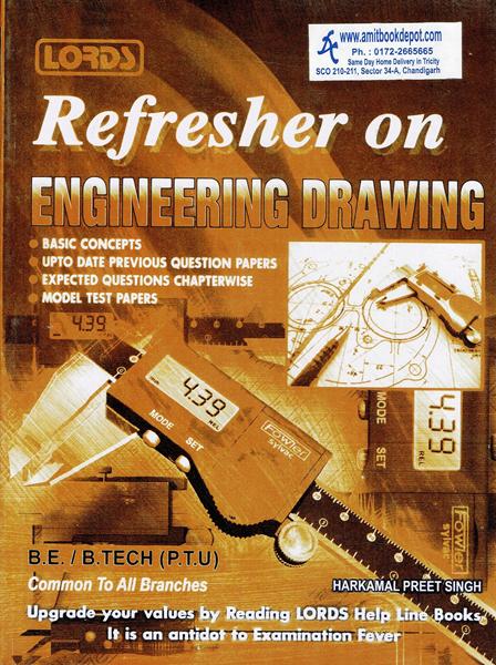 Lords Refresher on Engineering Drawing 1st Year (BTME 102) PTU (NEW)