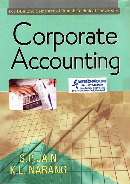 Corporate Accounting for BBA 2nd Sem PTU (New)