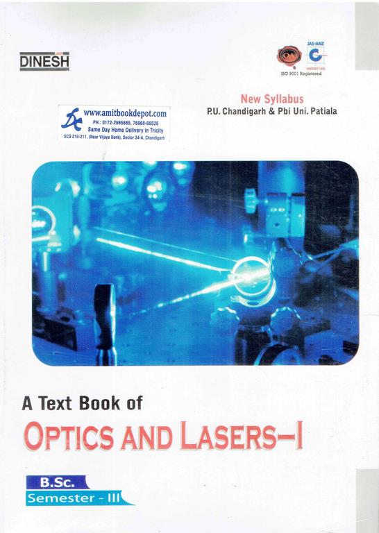 A Text Book of Optics and Lasers 1 BSc 3rd Semester PU Chandigarh