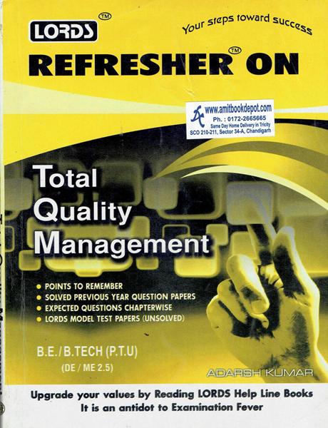 Lords Refresher on Total Quality Management DE and ME PTU (OLD)