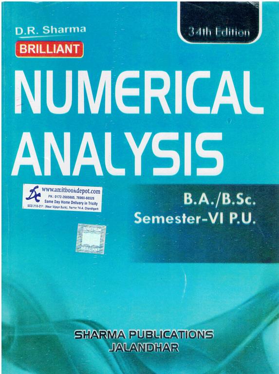 Brilliant Numerical Analysis BA and BSc 6th Semester PU Chandigarh