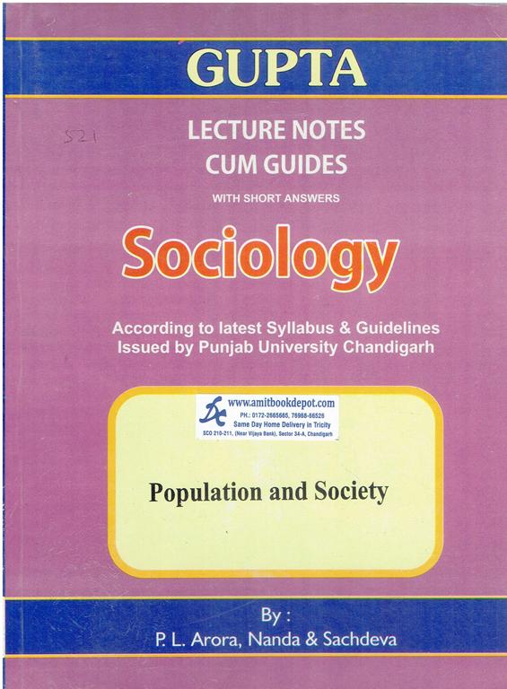 Population and Society for MA Sociology 2nd Semester Punjabi Medium