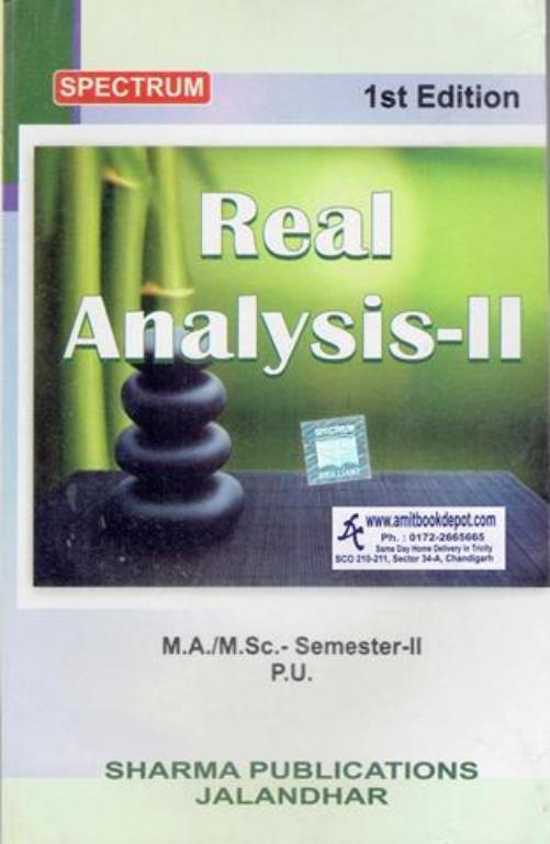 Spectrum Real Analysis 2 for MA and MSC 2nd Sem PU Chandigarh