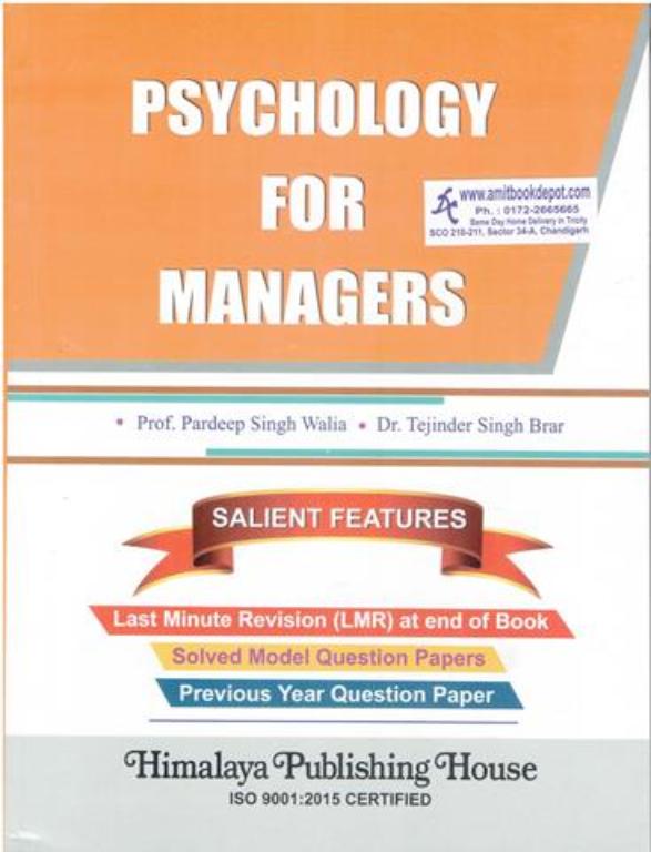 Himalaya Psychology for Managers BCOM 1st Semester PU Chandigarh