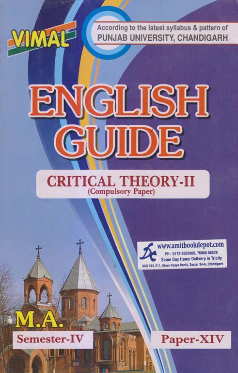 Vimal English Guide Critical Theory 2 for MA 4th Sem Paper 14  PU Chandigarh