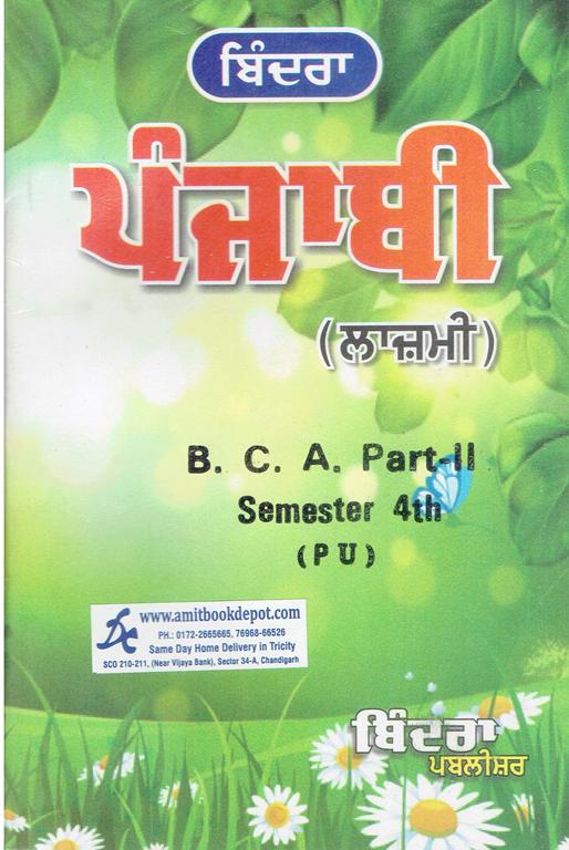 Bindra Punjabi Compulsory BCA 4th Sem PU