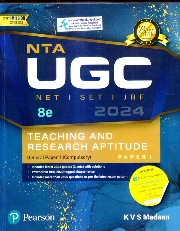 Pearson NTA UGC NET, SET JRF Teaching and Research Aptitude Paper 1 (English Medium)