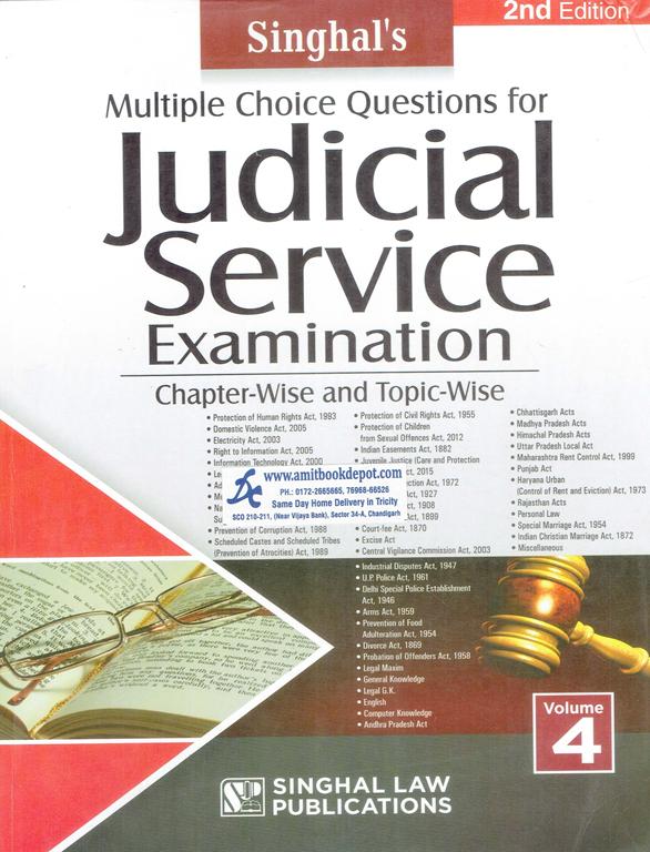 Singhal MCQs for Judicial Service Examination Volume 4