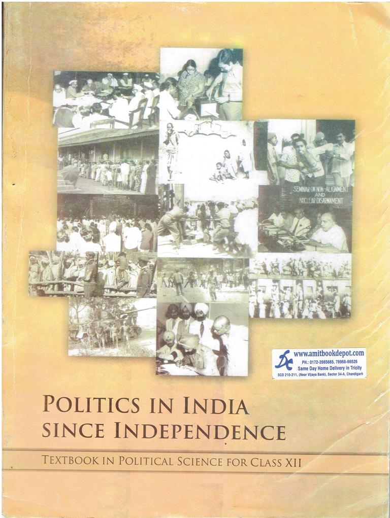 NCERT Politics in India Since Independence Textbook for Class 12th