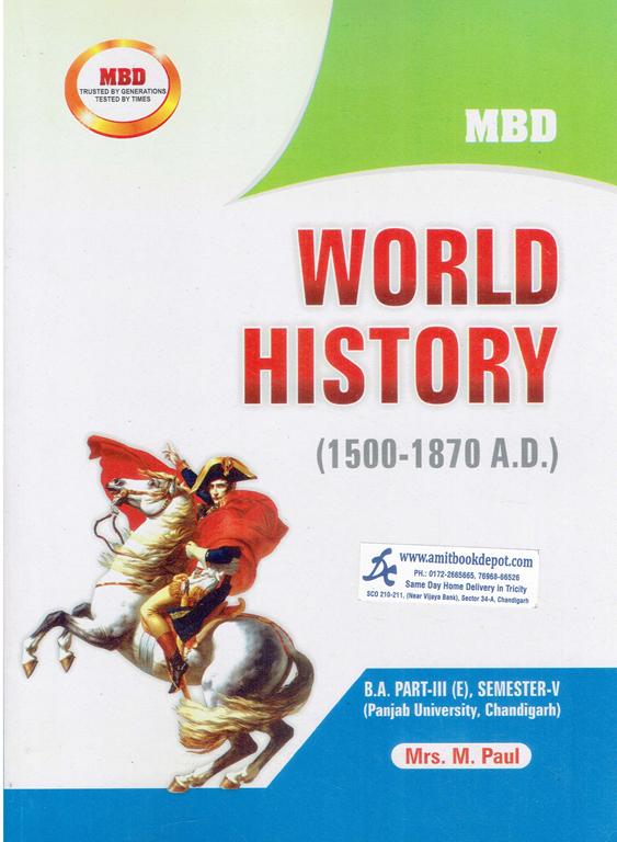 MBD World History (1500-1870 A.D.) BA 5th Sem PU (English Medium)