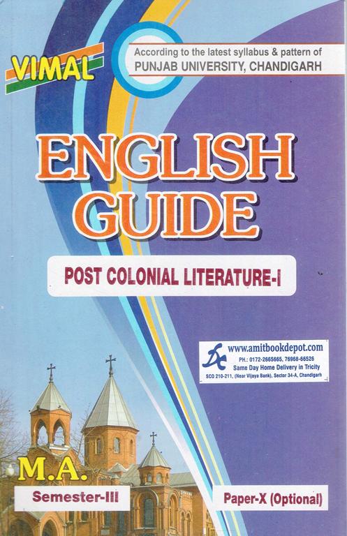 Vimal English Guide Post Colonial Literature 1 for Paper 10 Optional MA 3rd Sem PU (NEW)