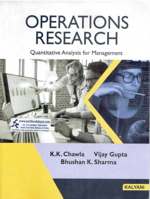 Kalyani Operations Research BCOM 6th Semester PU Chandigarh