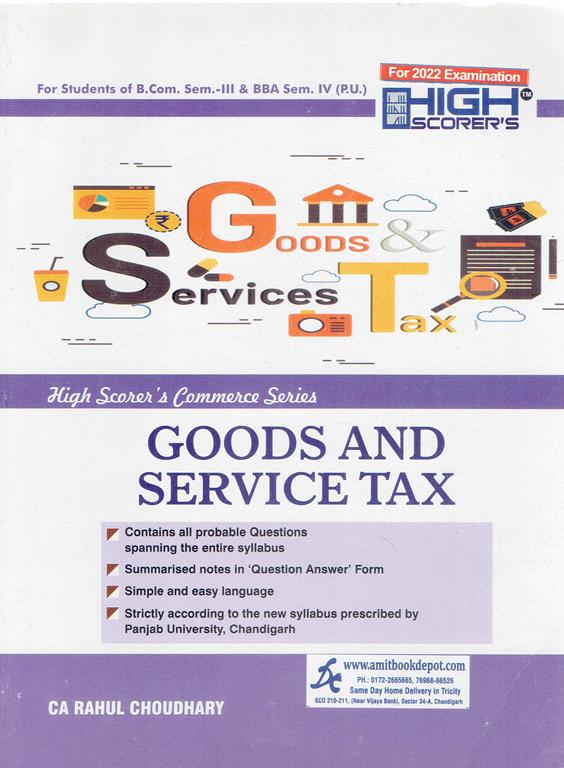 High Scorer Goods and Service Tax BCom 3rd and BBA 4th Semester PU Chandigarh