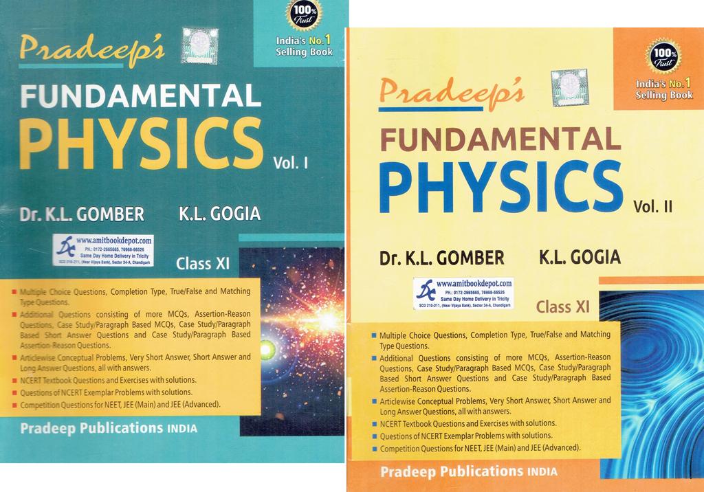 Pradeep Fundamental Physics (Set of Two Volumes) for Class 11th