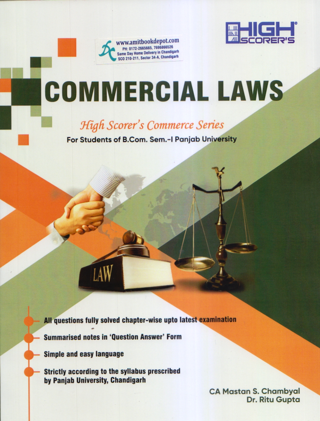 High Scorer Commercial Laws BCom 1st Semester PU Chandigarh