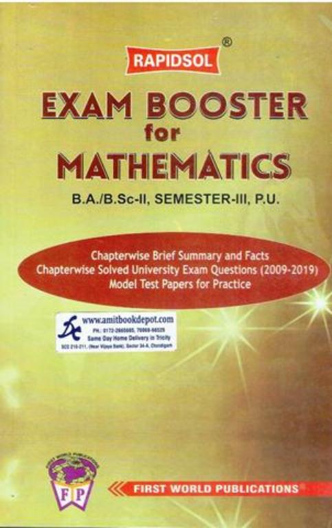 Rapidsol Exam Booster for Mathematics for BA and BSc 3rd Sem PU