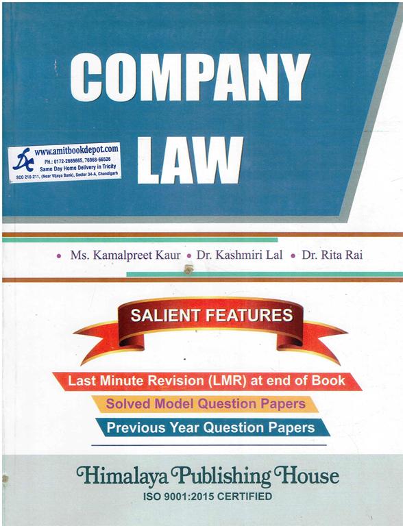 Himalaya Company Law BCOM 3rd Semester PU Chandigarh