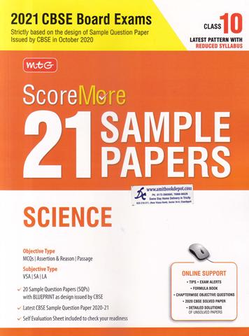 Score More 21 Sample Papers Science for Class 10th