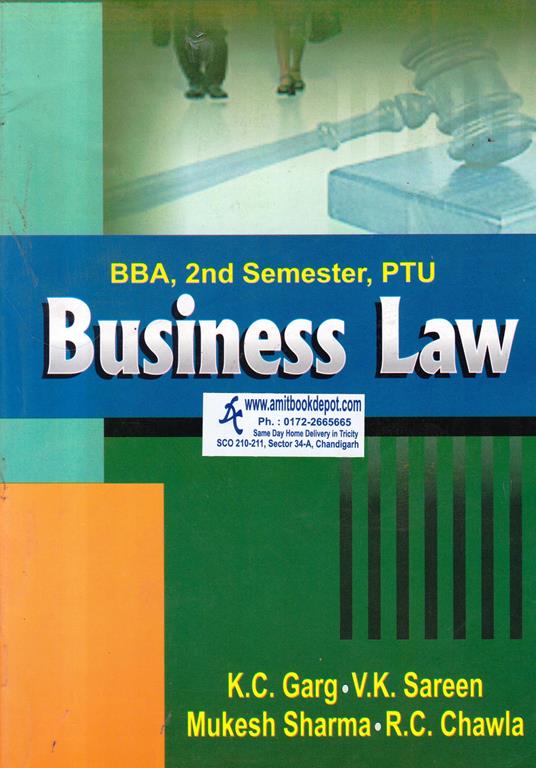 Business Law for BBA 2nd Sem PTU (NEW)