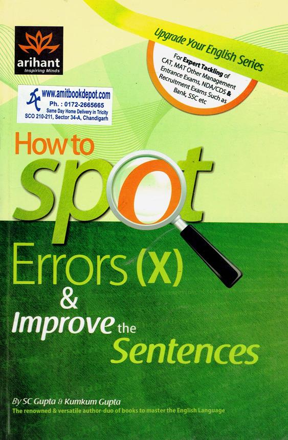 How to Spot Errors (X) and Improve the Sentences (NEW)