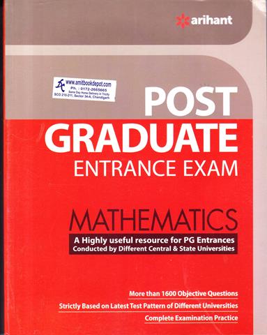 Post Graduate Entrance Exam Mathematics