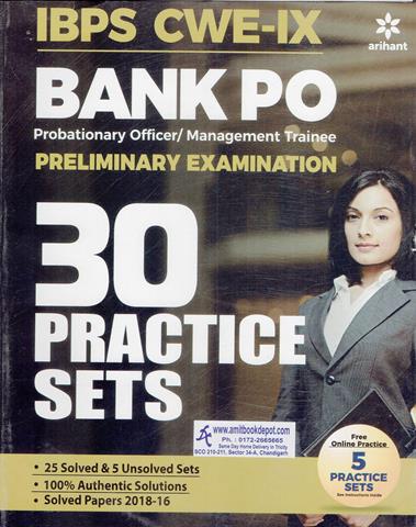 30 Practice Sets Bank PO IBPS CWE IX Preliminary Examination (NEW)