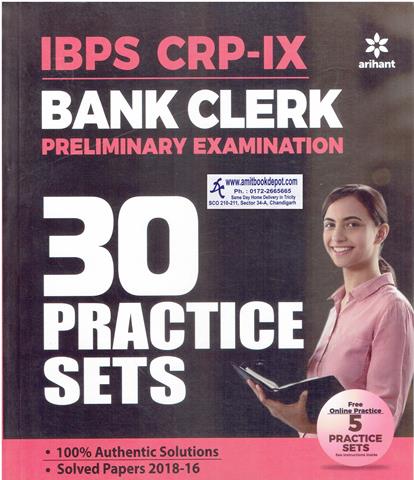 IBPS CRP IX Bank Clerk Pre Exam 30 Practice Sets (NEW)