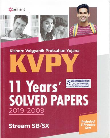 Kishore Vaigyanik Protsahan Yojana KVPY 11 Years Solved Papers Stream SB and SX (NEW)