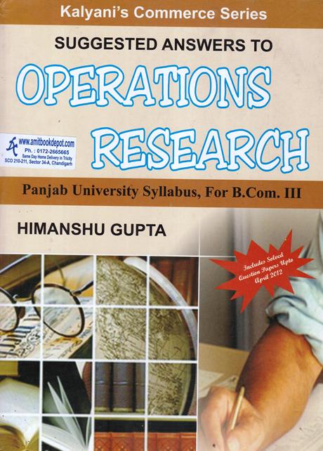 Suggested Answers to Operation Research BCom 3rd Year PU (NEW)