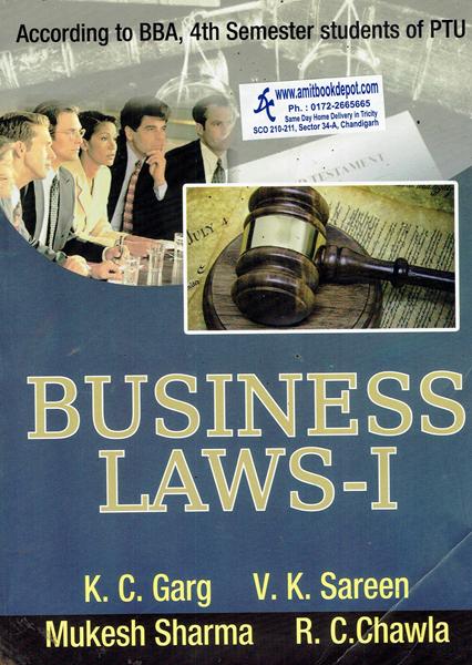 Business Laws 1 for BBA 4th Sem PTU (NEW)