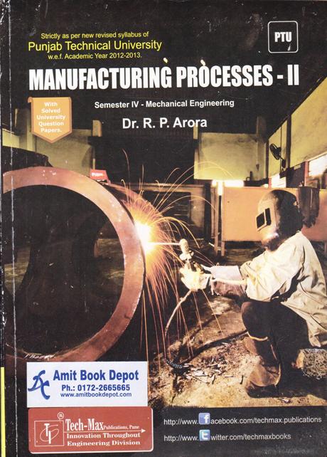 Manufacturing Processes 2 ME 4 Sem PTU (NEW)